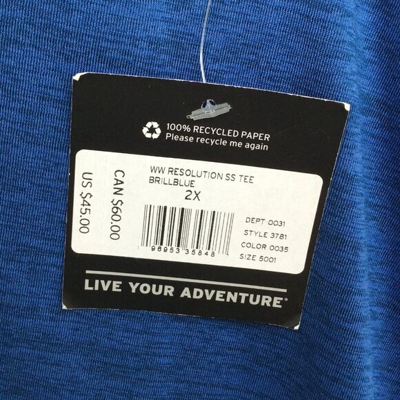 NWT Eddie Bauer Resolution T-Shirt Womens Plus Size 2X Blue Short Sleeve - Picture 6 of 8